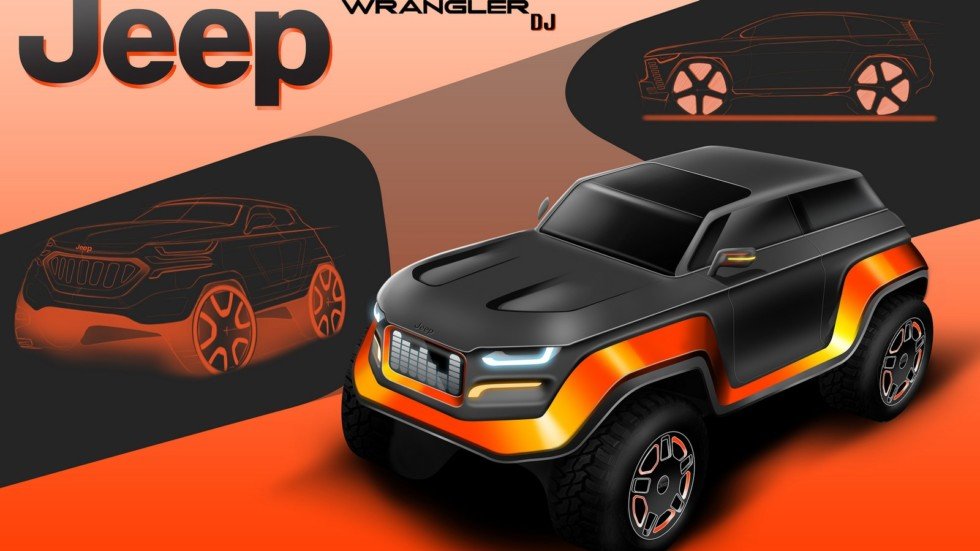 Jeep показал три дизайна для внедорожника Wrangler 2030 года