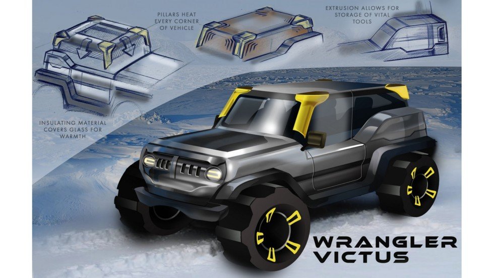 Jeep показал три дизайна для внедорожника Wrangler 2030 года