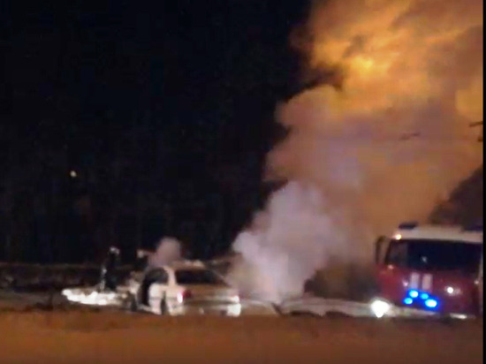 Калуга: после страшной аварии с пострадавшими загорелся автомобиль