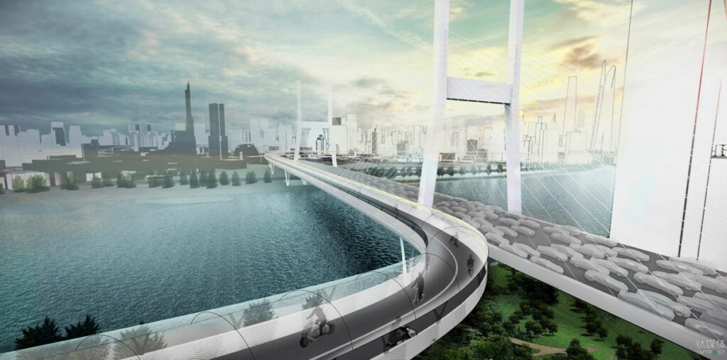 BMW в Китае показала концепцию надземных дорог для электробайков