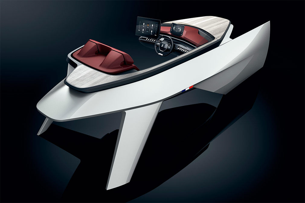 Peugeot и Beneteau показали интерьер роскошной яхты Sea Drive