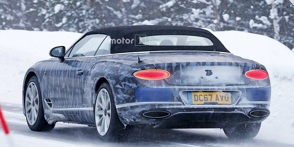 Bentley начала тесты кабриолета Continental GT в зимних условиях