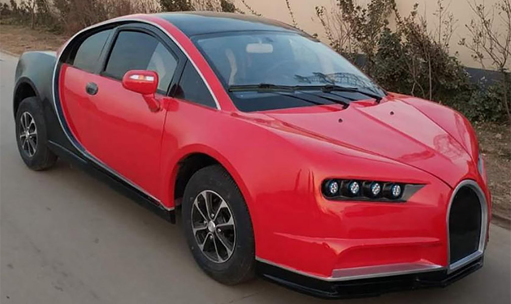Китайцы создали копию Bugatti Chiron стоимостью в 300 тысяч рублей‍