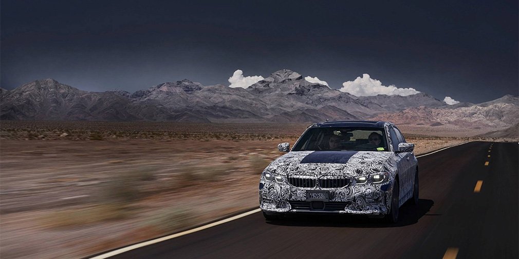 Новый BMW 3-Series показали на фото с испытаний в Долине Смерти