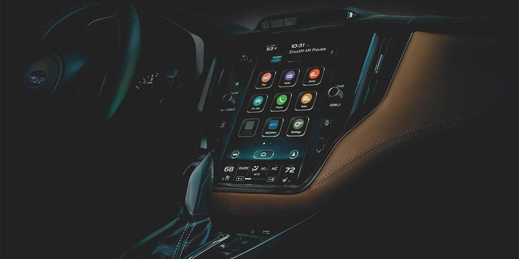Новый Subaru Legacy получит планшет в салоне в стиле «Теслы»
