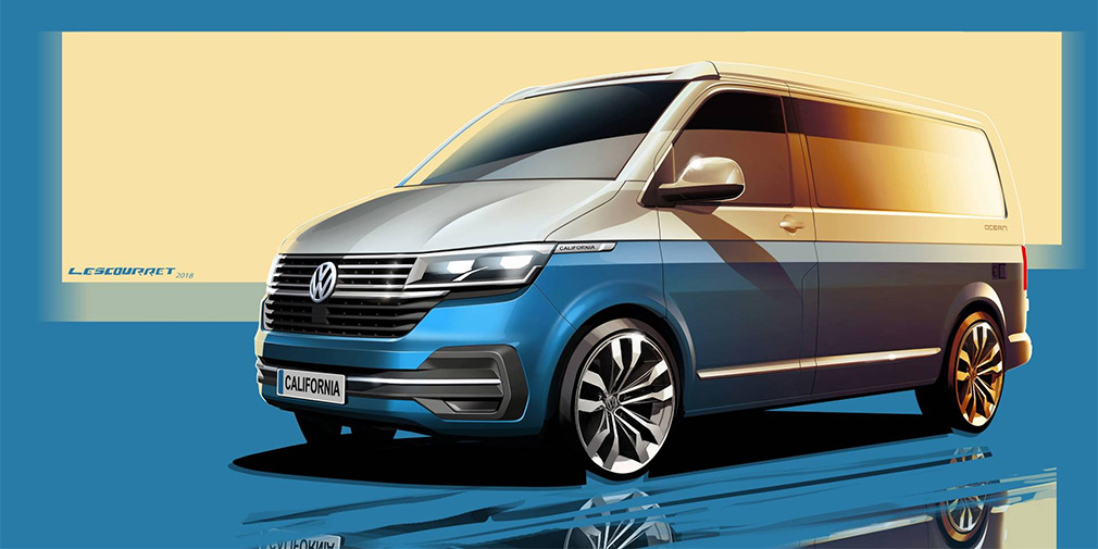 Обновленный Volkswagen California представлен на дизайн-скетче