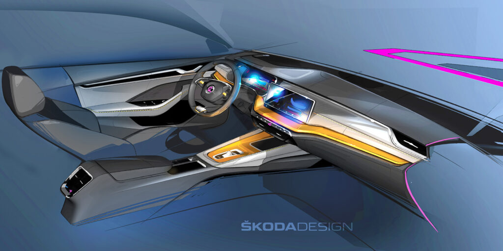 Интерьер новой Skoda Octavia показали на первых изображениях