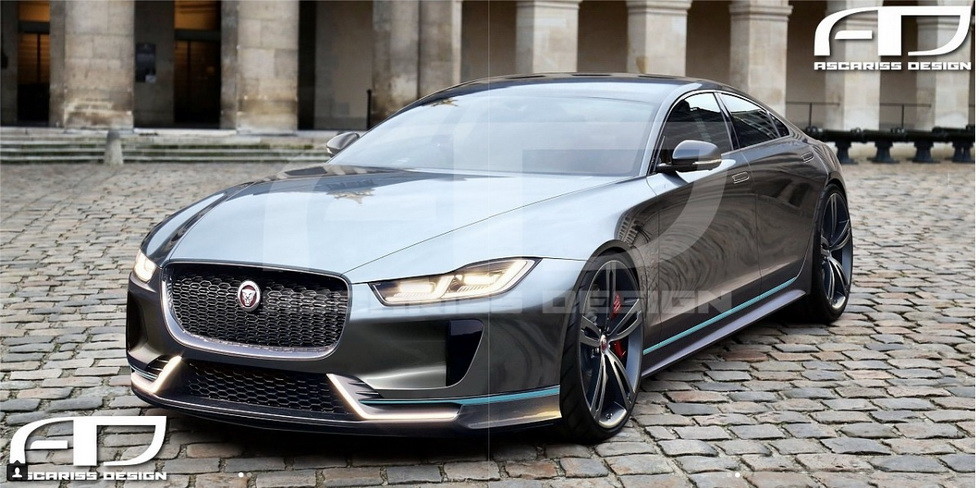 Новый электрический седан Jaguar XJ: первое изображение