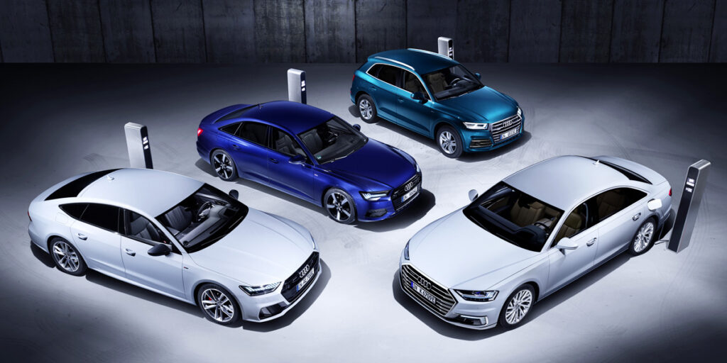 Audi представила гибридные модели Audi A8, A7 Sportback, A6 и Q5