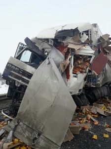 Смертельное ДТП на трассе под Сызранью - прицеп фуры убил водителя