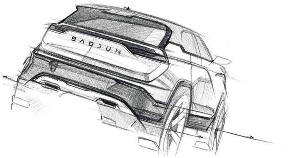 GM и SAIC показали первые эскизы нового кроссовера Baojun
