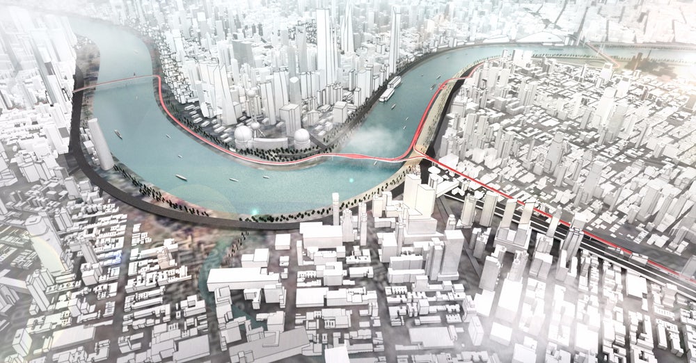 BMW в Китае показала концепцию надземных дорог для электробайков