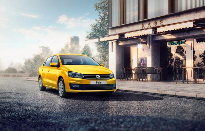 Желтые седаны Volkswagen Polo в России стали дешевле