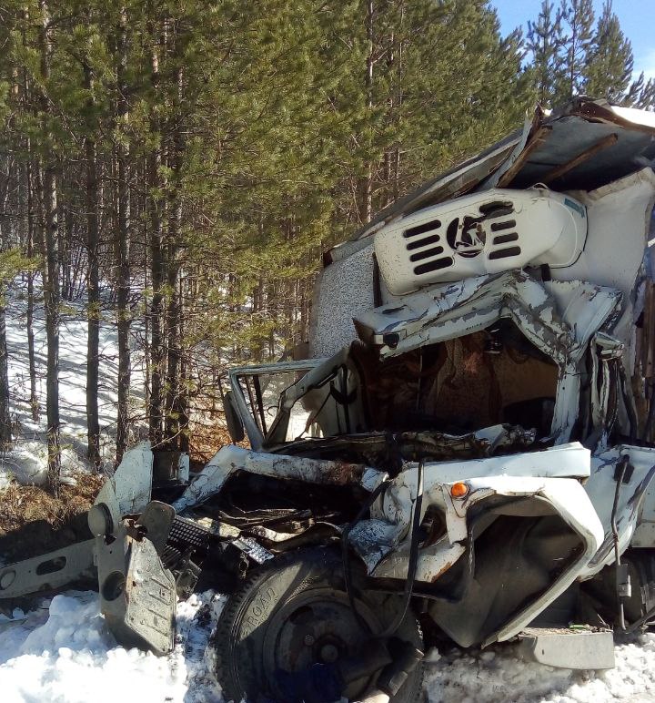 Водитель грузовика погиб в страшном ДТП с лесовозом в Башкирии