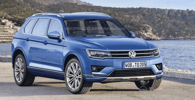 Рендерное изображение Volkswagen Touareg 2017 года появилось в сети