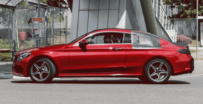 Купе Mercedes-Benz C-Class Coupe 2016 замечено на тестах без камуфляжа