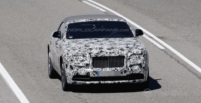 Кабриолет Rolls-Royce Dawn снова замечен на тестах