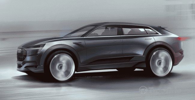 Audi E-Tron Quattro Concept показали на официальных эскизах