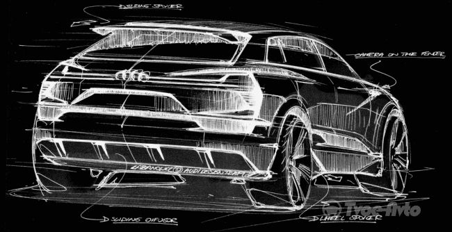 Audi E-Tron Quattro Concept показали на официальных эскизах