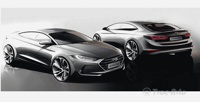Hyundai показал седан Elantra на новых изображениях