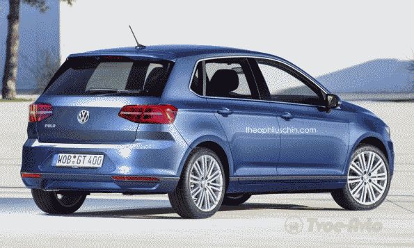 Новое поколение хэтчбека  Volkswagen Polo показали на рендере