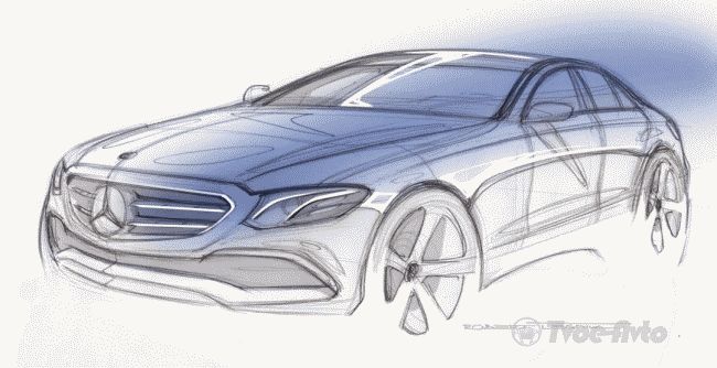 Mercedes-Benz опубликовал эскиз нового E-Class 