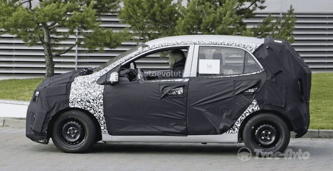 Kia Picanto 2017 впервые замечен на тестах