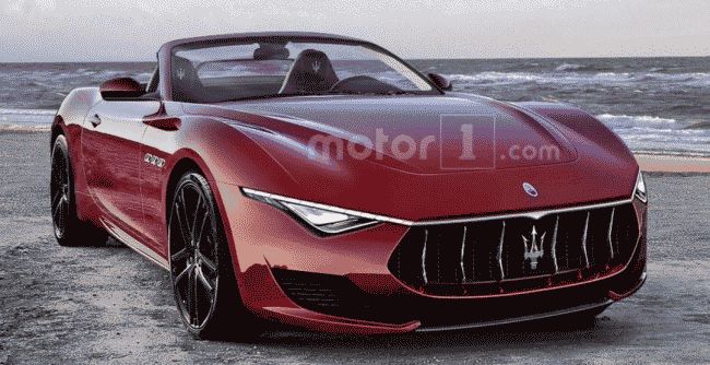 В Сети опубликован первый рендер Maserati Alfieri Cabrio