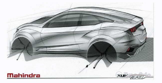 Индийская компания Mahindra опубликовала эскиз нового кросс-купе XUV Aero Coupe Concept