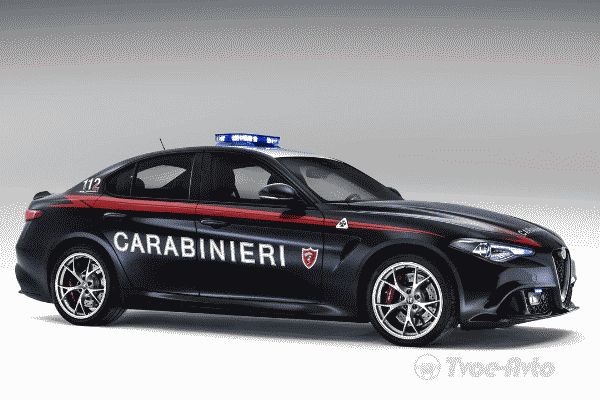 510-сильный Alfa Romeo Giulia превратили в полицейский автомобиль
