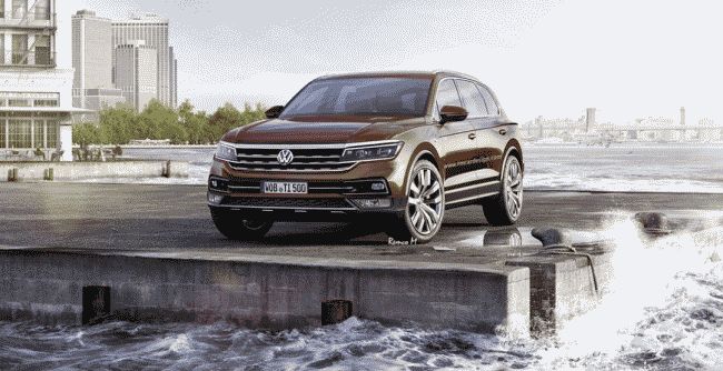 В Сети опубликован рендер Volkswagen Touareg 2018