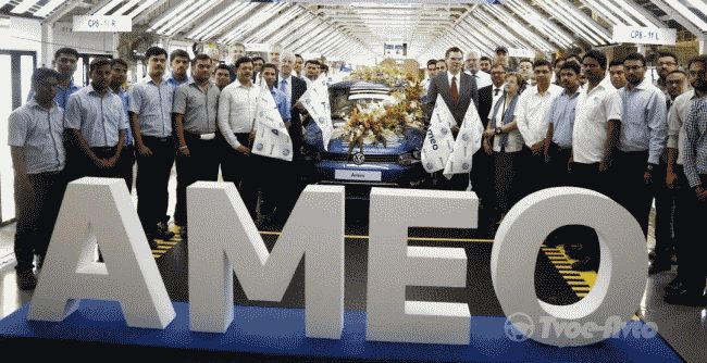 На индийском заводе началась сборка седана Volkswagen Ameo 