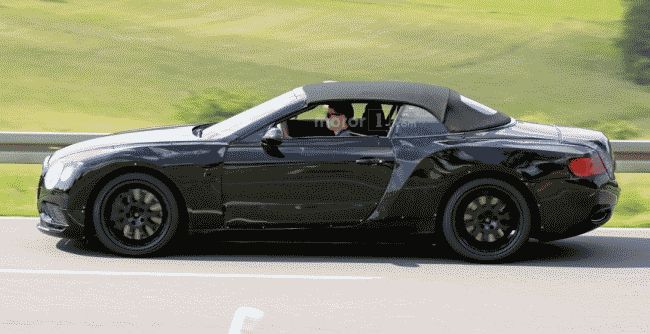 Рестайлинговый кабриолет Bentley Continental GT отправили на тесты