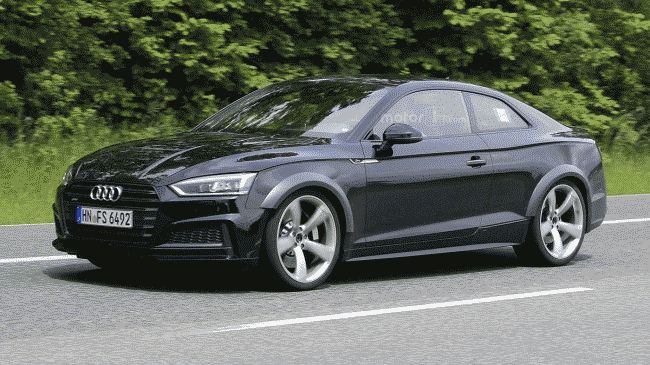 Тестовый мул нового поколения Audi RS5 замечен на тестах