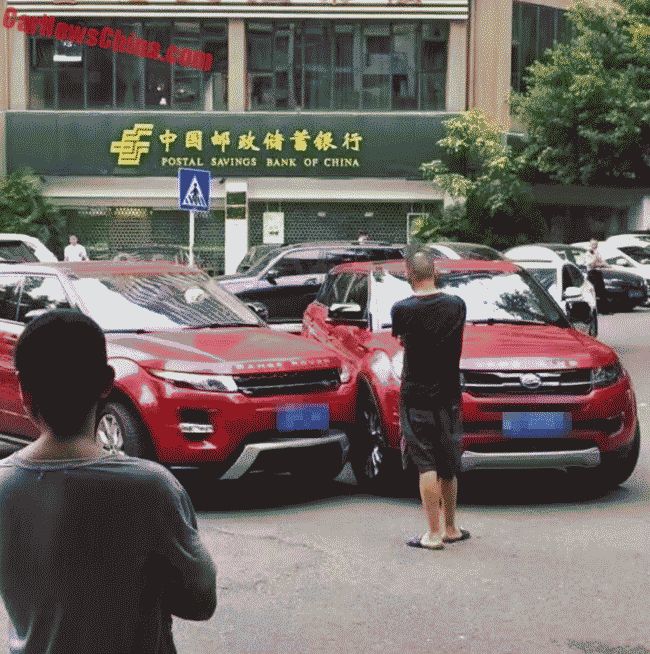 Range Rover врезался в свою китайскую подделку