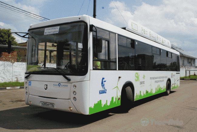 В Москве на тесты вывели электрический автобус КАМАЗ-6282