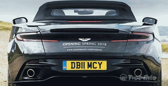 Появились первые снимки Aston Martin DB11 с мягкой крышей