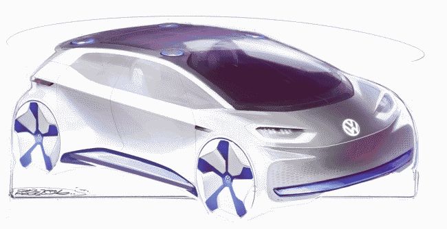 VW показал скетчи новой пятидверки с полностью электрической установкой