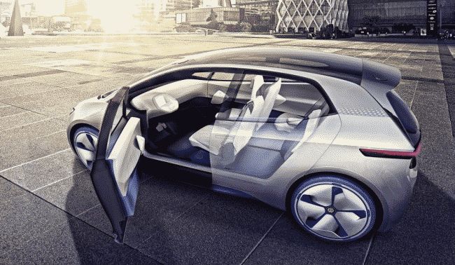 Компания Volkswagen показала концепт хэтчбека I.D. с электродвигателем