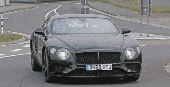 Bentley Continental GT 2018 тестирует новый мотор W12 на Нюрбургринге
