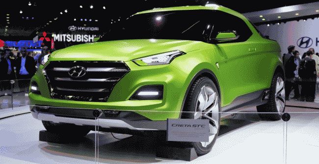 Hyundai презентовала переделанный из кроссовера Creta пикап Creta STC