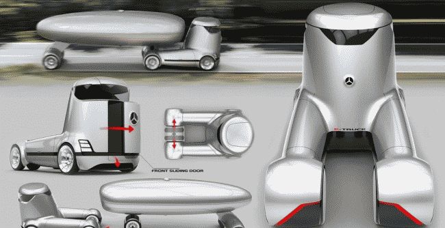 Независимый дизайнер показал грузовик Mercedes-Benz E-Truck Concept