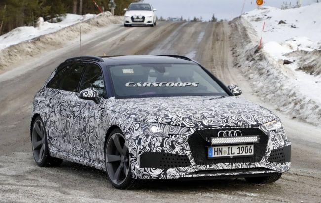 Обновлённый Audi RS4 Avant в Европе проходит испытания холодом