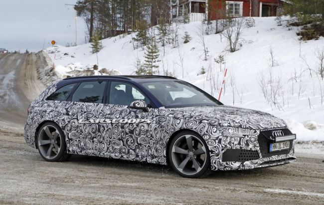 Обновлённый Audi RS4 Avant в Европе проходит испытания холодом