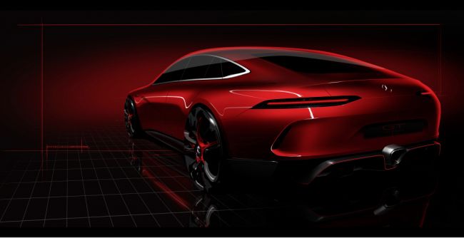 В Сеть просочился официальный скетч четырехдверного Mercedes-AMG GT Concept
