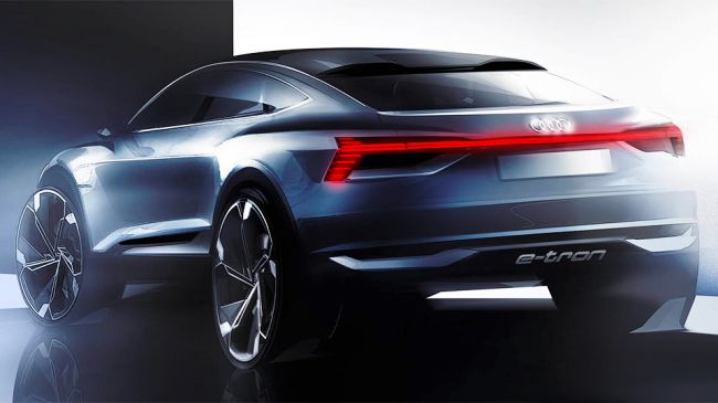 Кроссовер Audi E-Tron Concept Sportback рассекречен на изображениях до премьеры