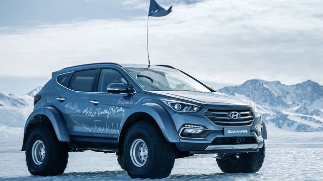 Кроссовер Hyundai Santa Fe пересек Антарктиду