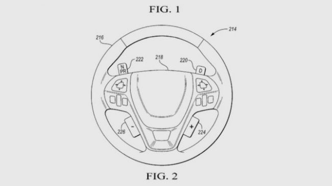 Ford запатентовал управление передачами при помощи рулевого колеса