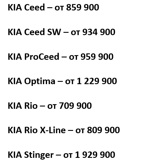 Kia в июне подняла цены на семь моделей в России‍