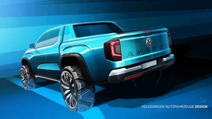 Бренд Volkswagen показал новые изображения пикапа Volkswagen Amarok нового поколения